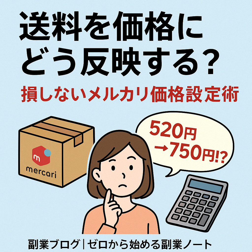 【メルカリ副業】送料を価格にどう反映するか？損しない価格設定のコツ